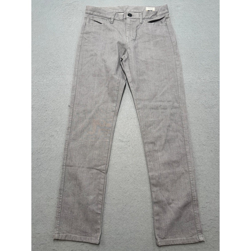Scotch & Soda Pants Men's Medium Gray Straight Leg Original Fit Cotton Stretch